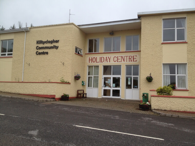 Location of Defibrillator at Kiltyclogher Community Centre.